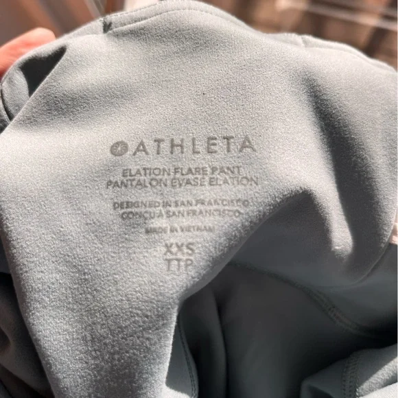 Athleta Elation Flare Pant Tights XXS minimalist grey green - Picture 2 of 7